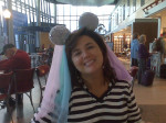 tracey mickey ears at airport